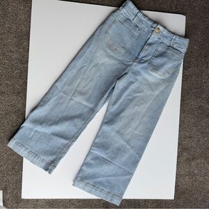 Maeve by Anthropologie, The Colette Crop High- Rise Wide Leg, size:32